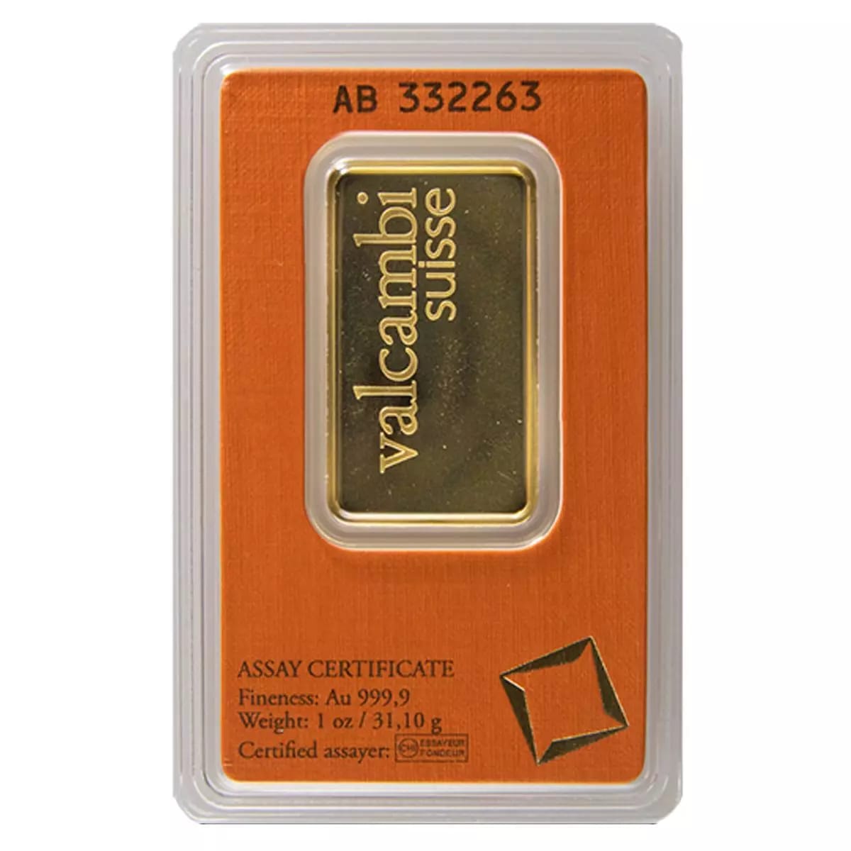 Valcambi 1 Ounce Gold Bar