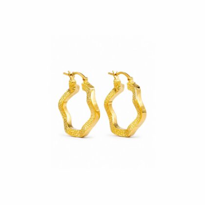 Serena Wave Hoop Earrings