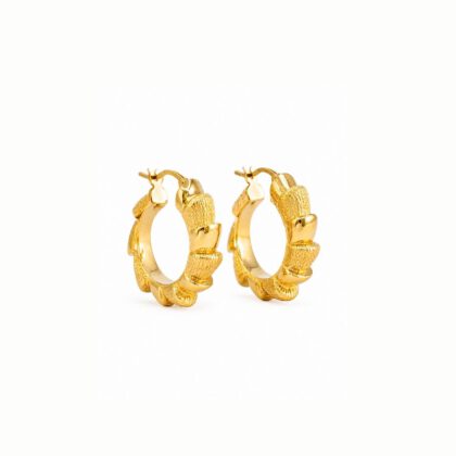 Amara Textured Hoop Earrings