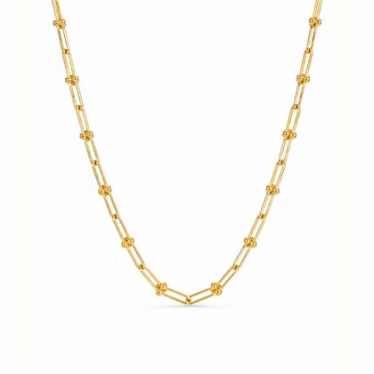 Celeste Beaded Link Gold Necklace