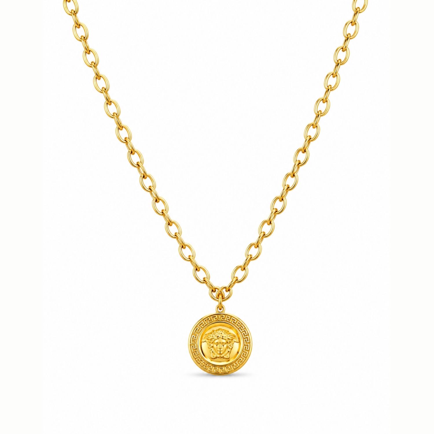 Aurelio Medallion Gold Necklace